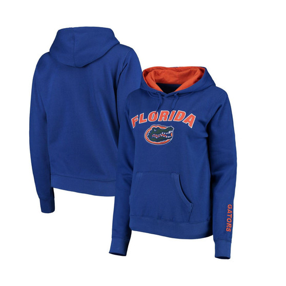 Women's Royal Florida Gators Arch and Logo 1 Pullover Hoodie