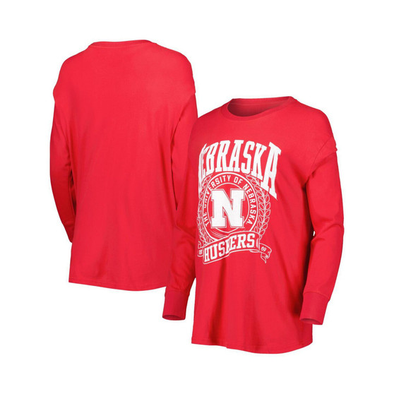 Women's Scarlet Nebraska Huskers Big Country Laurels Long Sleeve T-shirt
