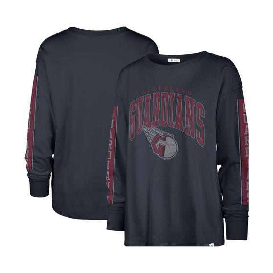 Women's Navy Cleveland Guardians Statement Long Sleeve T-shirt