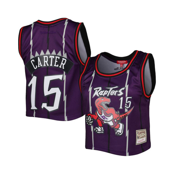 Women's Vince Carter Purple Toronto Raptors 1998 Hardwood Classics Crop Player Tank Top