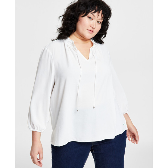 Plus Size Peasant Top