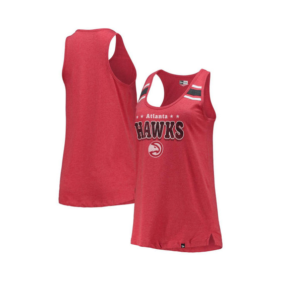 Women's Red Atlanta Hawks Scoop-Neck Racerback Tank Top