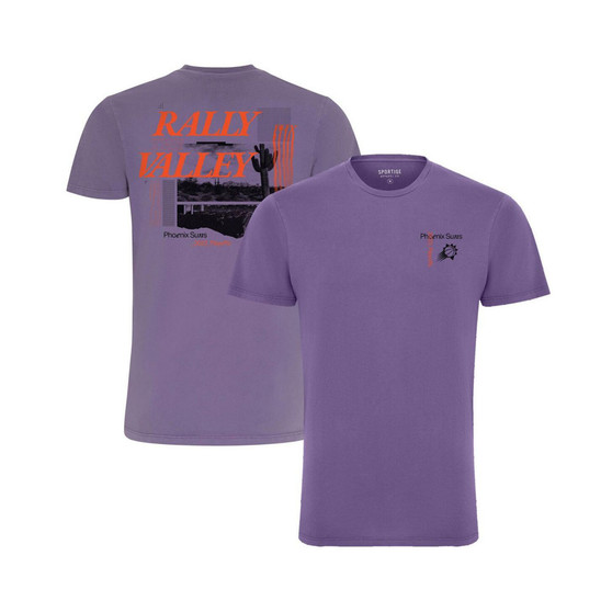 Men's and Women's Purple Phoenix Suns 2023 NBA Playoffs Rally The Valley Bingham T-shirt