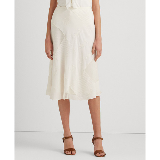 Women's Patchwork Tulle & Gauze Midi Skirt