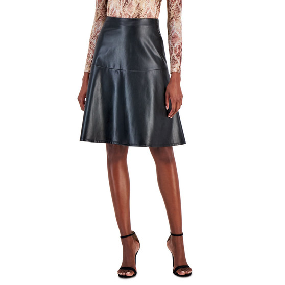 Women's Faux-Leather Skirt