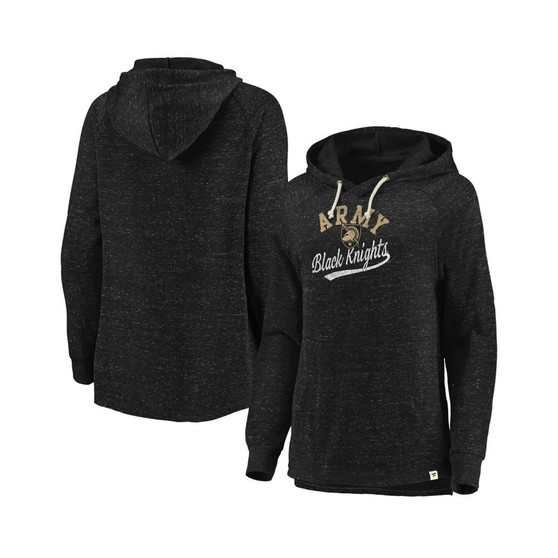 Women's Branded Black Army Black Knights Crossneck Faded Script Raglan Pullover Hoodie