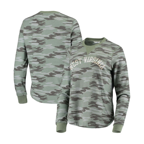 Women's Camo West Virginia Mountaineers Comfy Pullover Sweatshirt