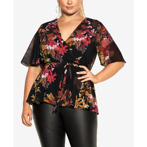 Trendy Plus Size V-neck Top