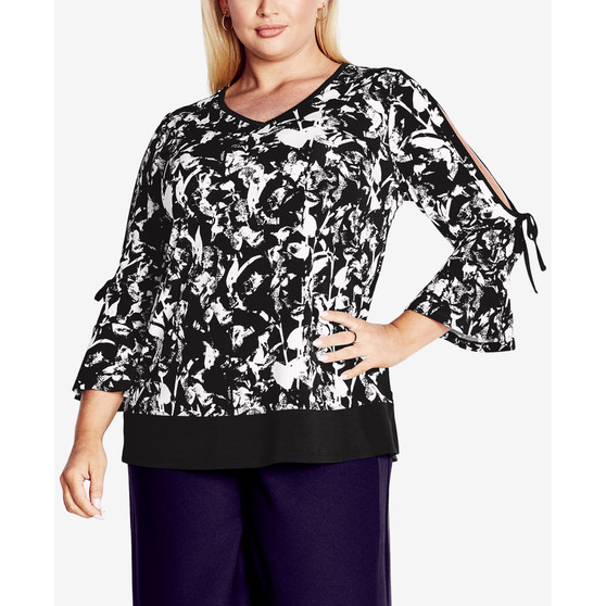 Plus Size Lara Layered Print Top