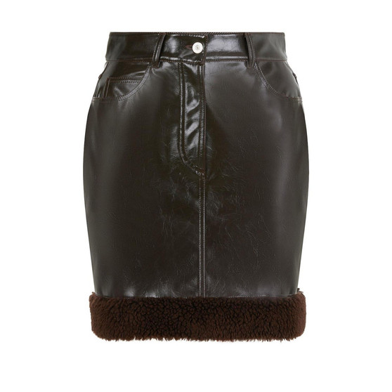 Women's Mini Pleather Skirt
