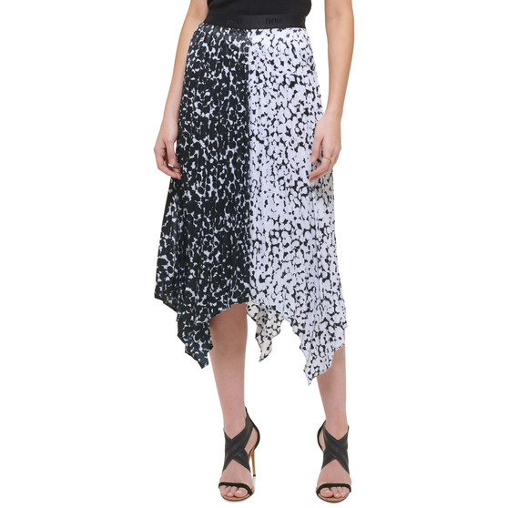 Women's Asymmetrical Printed Pull-On Skirt