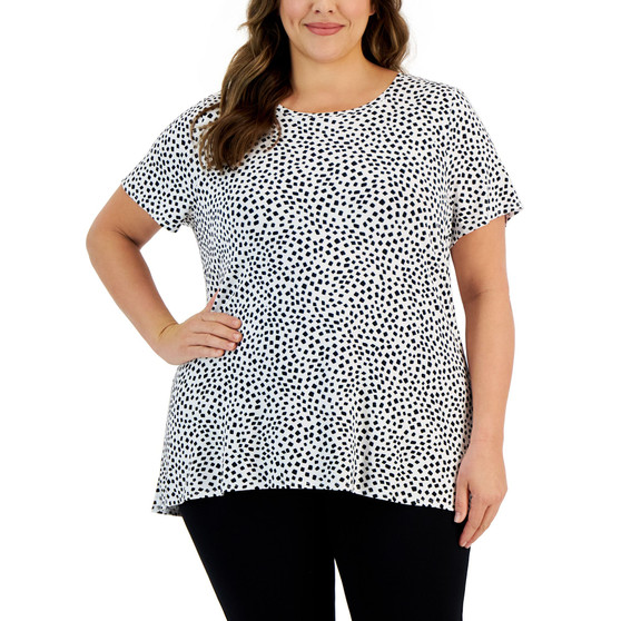 Plus Size Printed Crewneck T-Shirt, Created for Macy's