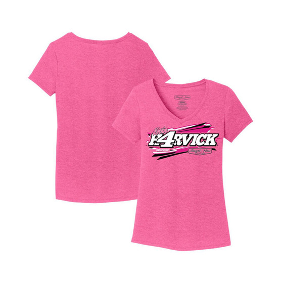 Women's Pink Kevin Harvick V-Neck T-shirt