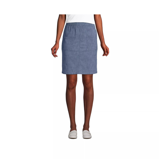 Women's Mid Rise Elastic Waist Pull On Knockabout Chino Skort