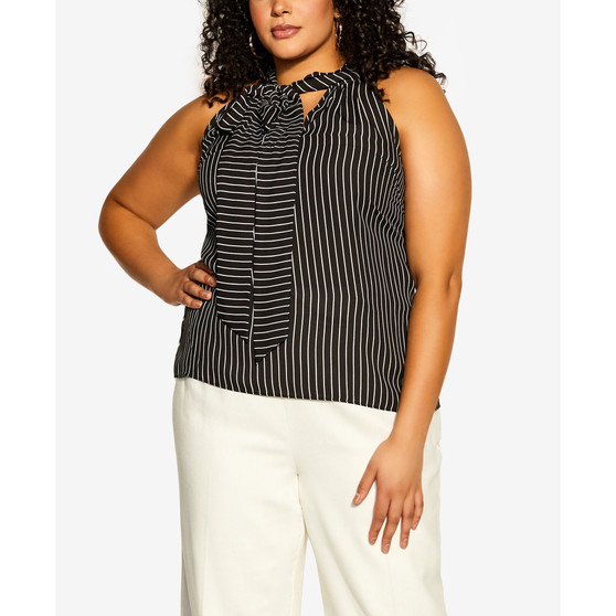 Trendy Plus Size Mia Stripe Top
