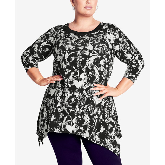 Plus Size Pamela Print Tunic Top