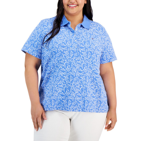 Plus Size Berry Dot Polo