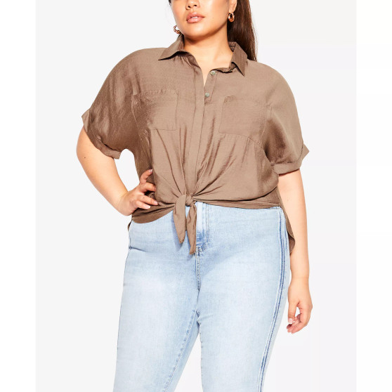 Plus Size Trendy Relaxed Summer Shirt
