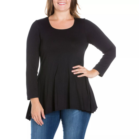 Women's Plus Size Poised Swing Tunic Top