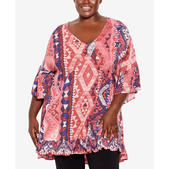 Plus Size Harper Print Tunic Top