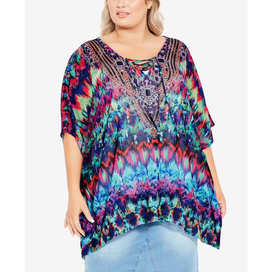 Plus Size Vienna Kaftan Top