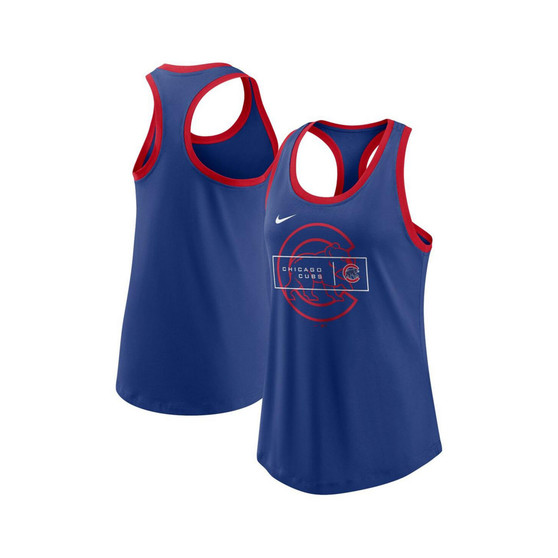 Women's Royal Chicago Cubs X-Ray Racerback Performance Tank Top