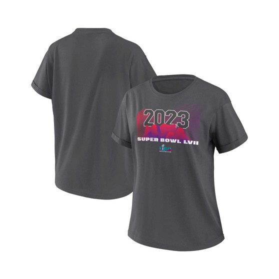 Women's Charcoal Super Bowl LVII Vintage-Inspired T-shirt