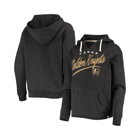 Women's Black Vegas Golden Knights Cross Script Kennedy V-Neck Pullover Hoodie