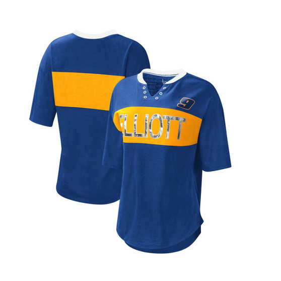 Women's Royal Chase Elliott Lead Off Henley T-shirt
