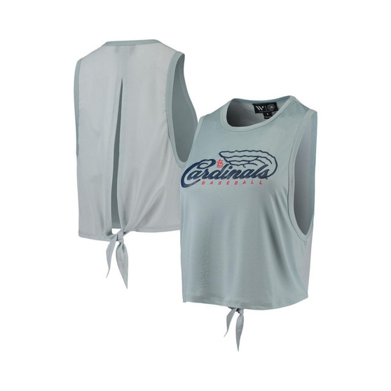Women's Light Blue St. Louis Cardinals Open Back Twist-Tie Tank Top