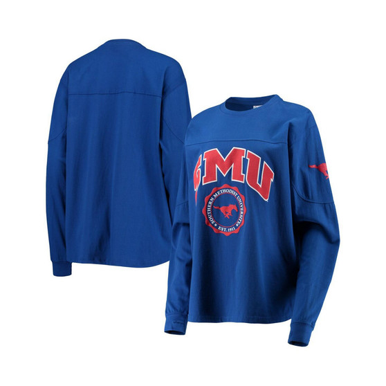 Women's Royal SMU Mustangs Edith Long Sleeve T-shirt