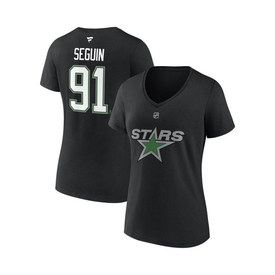 Women's Branded Tyler Seguin Black Dallas Stars Special Edition 2.0 Name and Number V-Neck T-shirt