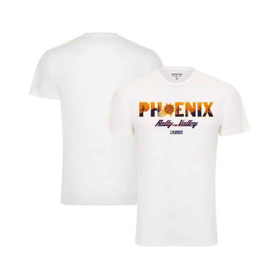 Men's and Women's White Phoenix Suns 2023 NBA Playoffs Rally the Valley Bingham T-shirt
