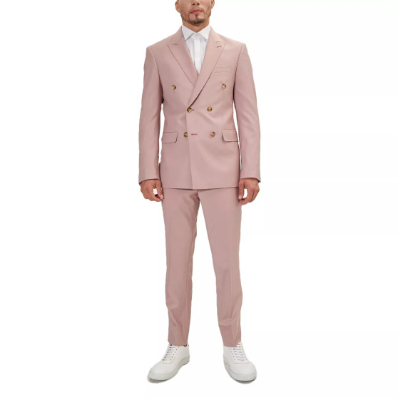 Men's Modern Double Breasted, 2-Piece Suit Set