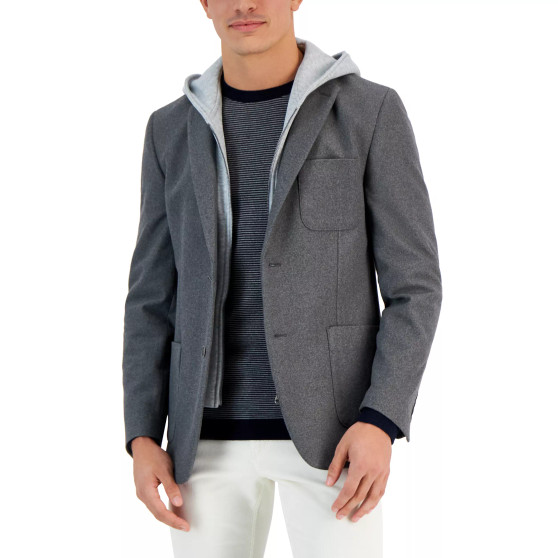 Men's Slim-Fit Stretch Hooded Sport Coat