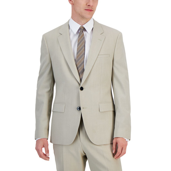 Men's Modern-Fit Superflex Tan Suit Jacket
