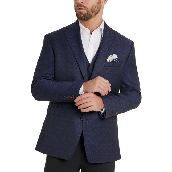 Men's Classic-Fit Jacquard Suit Jacket