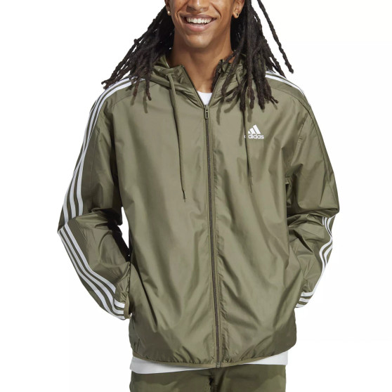 Men's Essentials Woven Three-Stripes Logo Windbreaker