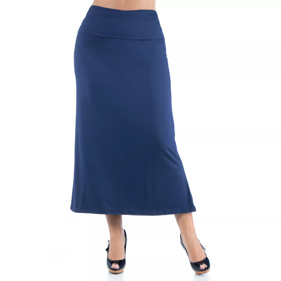 Women's Plus Size Comfortable Foldover Maxi Skirt