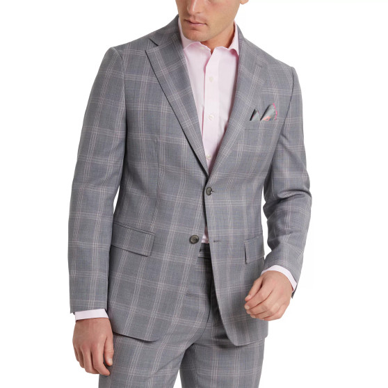 Men's Slim-Fit Wool Suit Separate Jacket