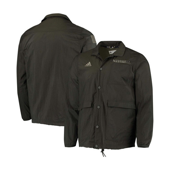 Men's Olive Nebraska Huskers Salute To Service Full-Snap Jacket
