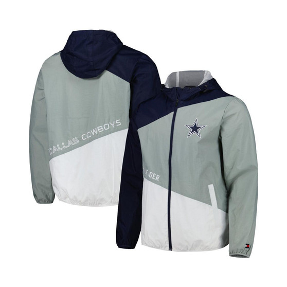 Men's Navy Dallas Cowboys, White Bill Full-Zip Jacket