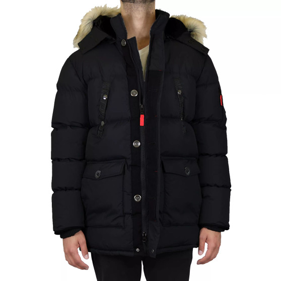 Men's Heavyweight Parka Jacket with Detachable Hood