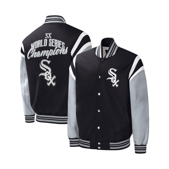 Men's Black Chicago White Sox Title Holder Full-Snap Varsity Jacket