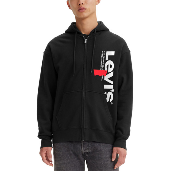 Men's Relaxed Fit Zip-Front Logo Hoodie