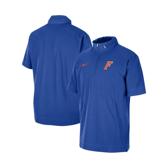 Men's Royal Florida Gators Coaches Half-Zip Short Sleeve Jacket