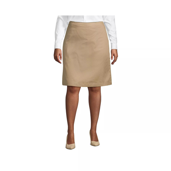 School Uniform Women's Plus Size Blend Chino Skort Top of Knee