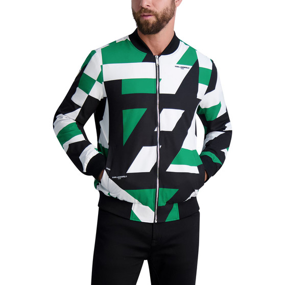 Men's Color Block Bomber Jacket