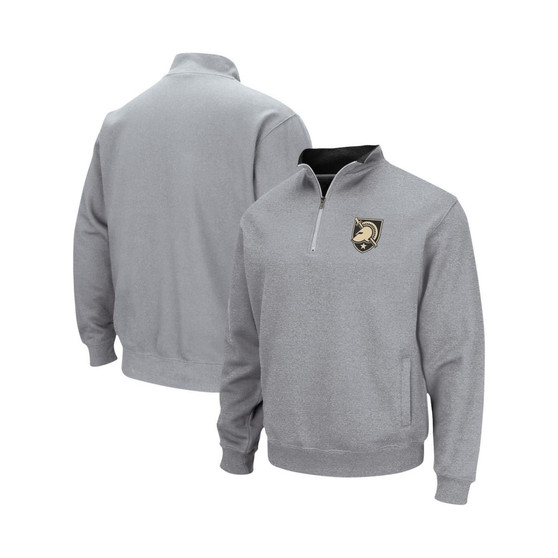 Men's Heathered Gray Army Black Knights Tortugas Team Logo Quarter-Zip Jacket