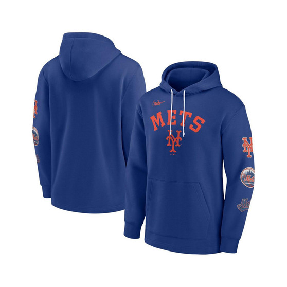Men's Royal New York Mets Rewind Lefty Pullover Hoodie